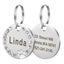 Personalized Round Metal Dog Tag Keychain