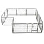 vidaXL Dog Playpen 12 Panels Steel 31.5"x23.6" Black