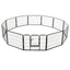 vidaXL Dog Playpen 12 Panels Steel 31.5"x23.6" Black