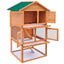 vidaXL Outdoor Rabbit Hutch Small Animal House Pet Cage 3 Layers Wood