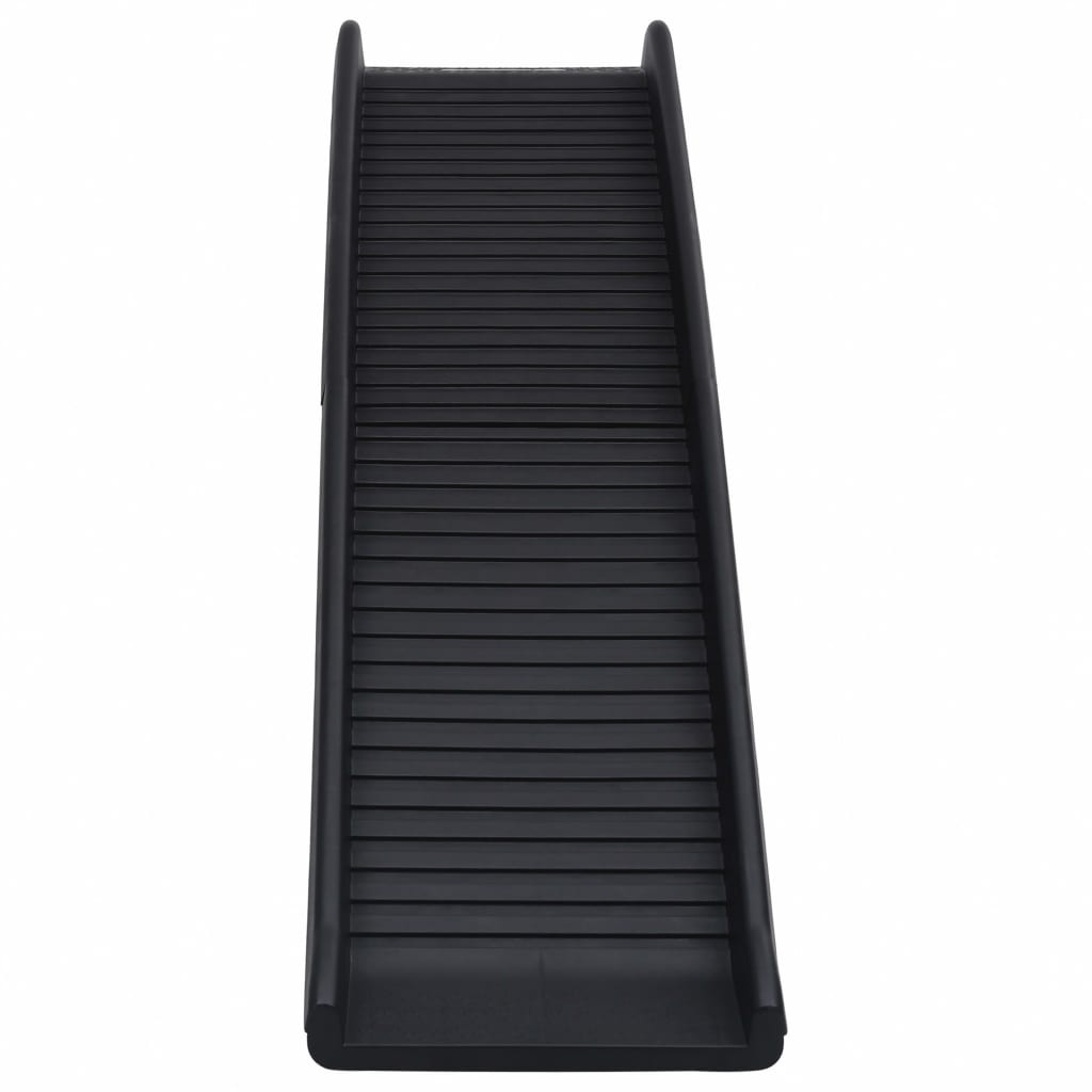 vidaXL Folding Dog Ramp Black 61.2"x15.7"x6.1"