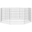 vidaXL Free Range Animal Enclosure 8-Panel 21.3"x23.6" Galvanized Iron