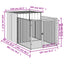 vidaXL Dog House with Run Outdoor Dog Kennel Cage Shelter Galvanized Steel