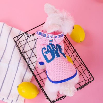 Breathable Mesh Hooded Dog Vest - Stylish Summer Shirt For Small Dogs