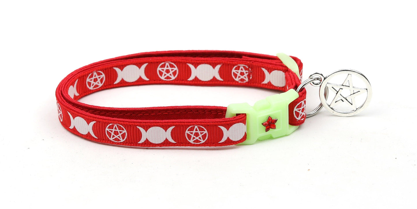 Witch's Familiar on Red Cat Collar